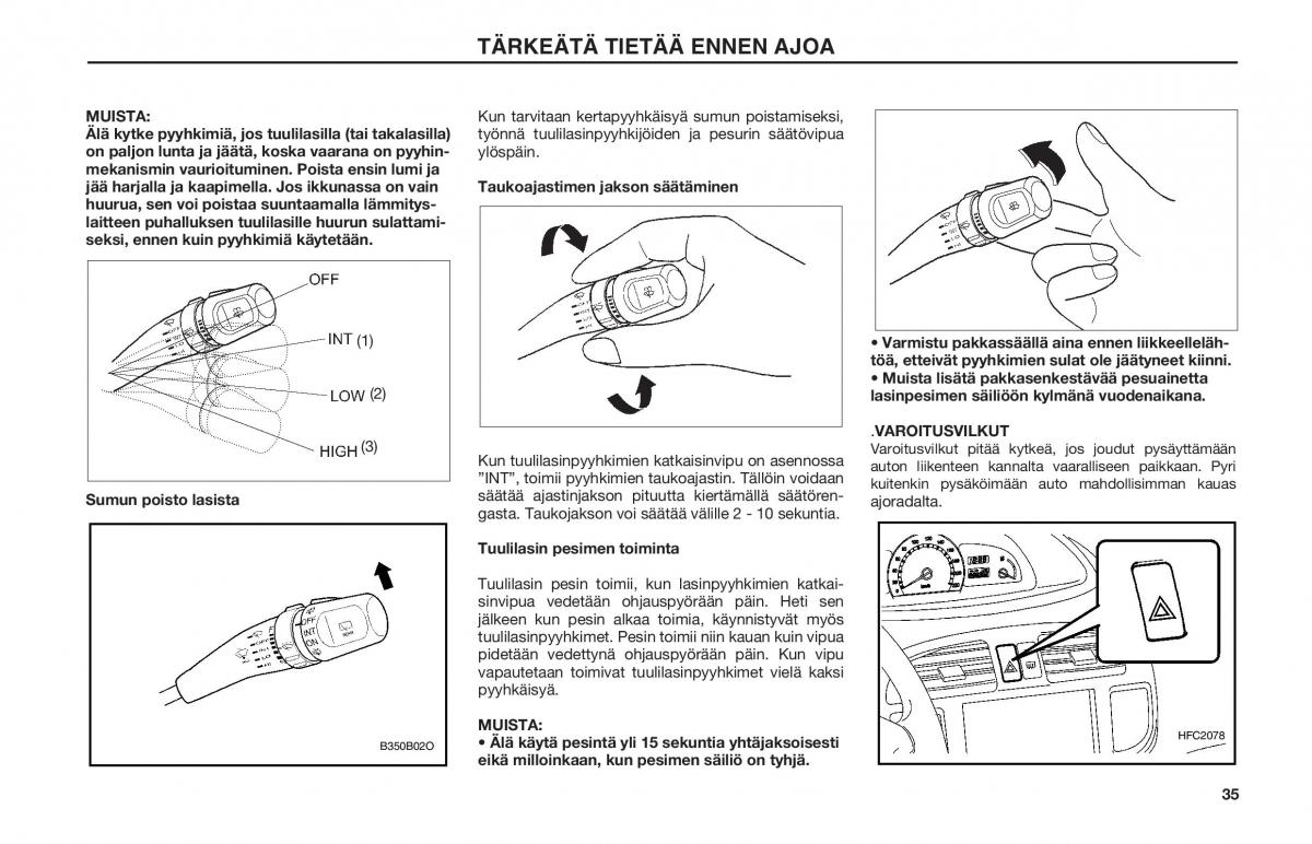 Hyundai Matrix omistajan kasikirja / page 35