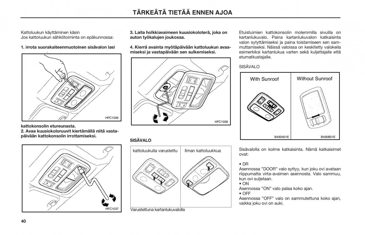 Hyundai Matrix omistajan kasikirja / page 40