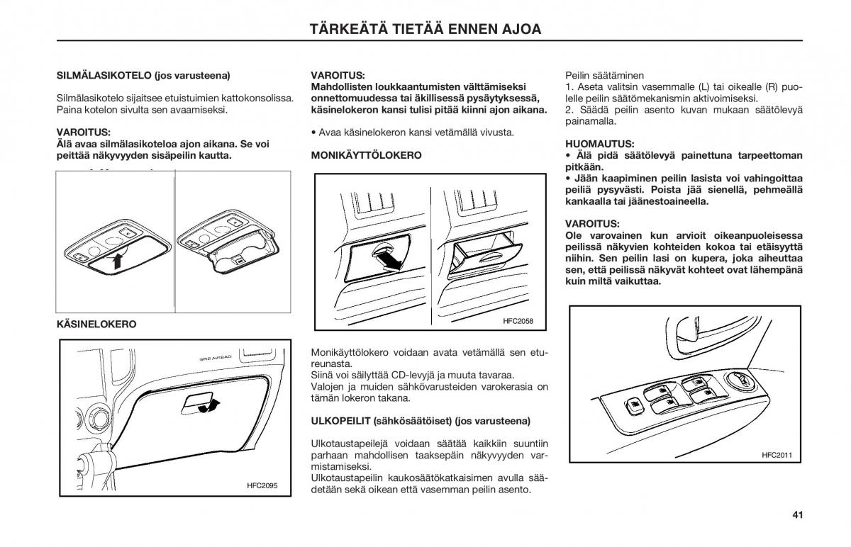 Hyundai Matrix omistajan kasikirja / page 41