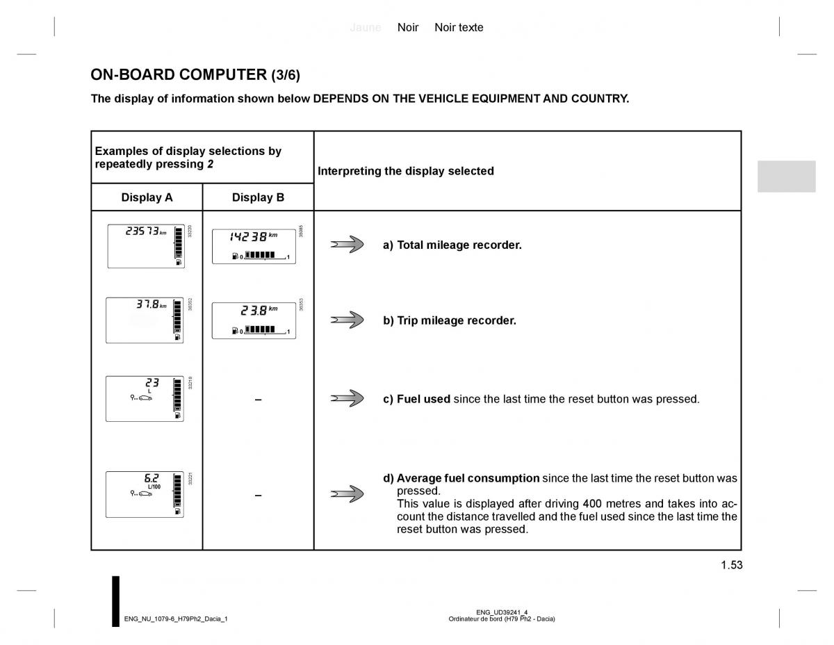 Dacia Duster owners manual / page 57