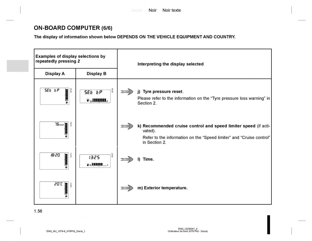 Dacia Duster owners manual / page 60