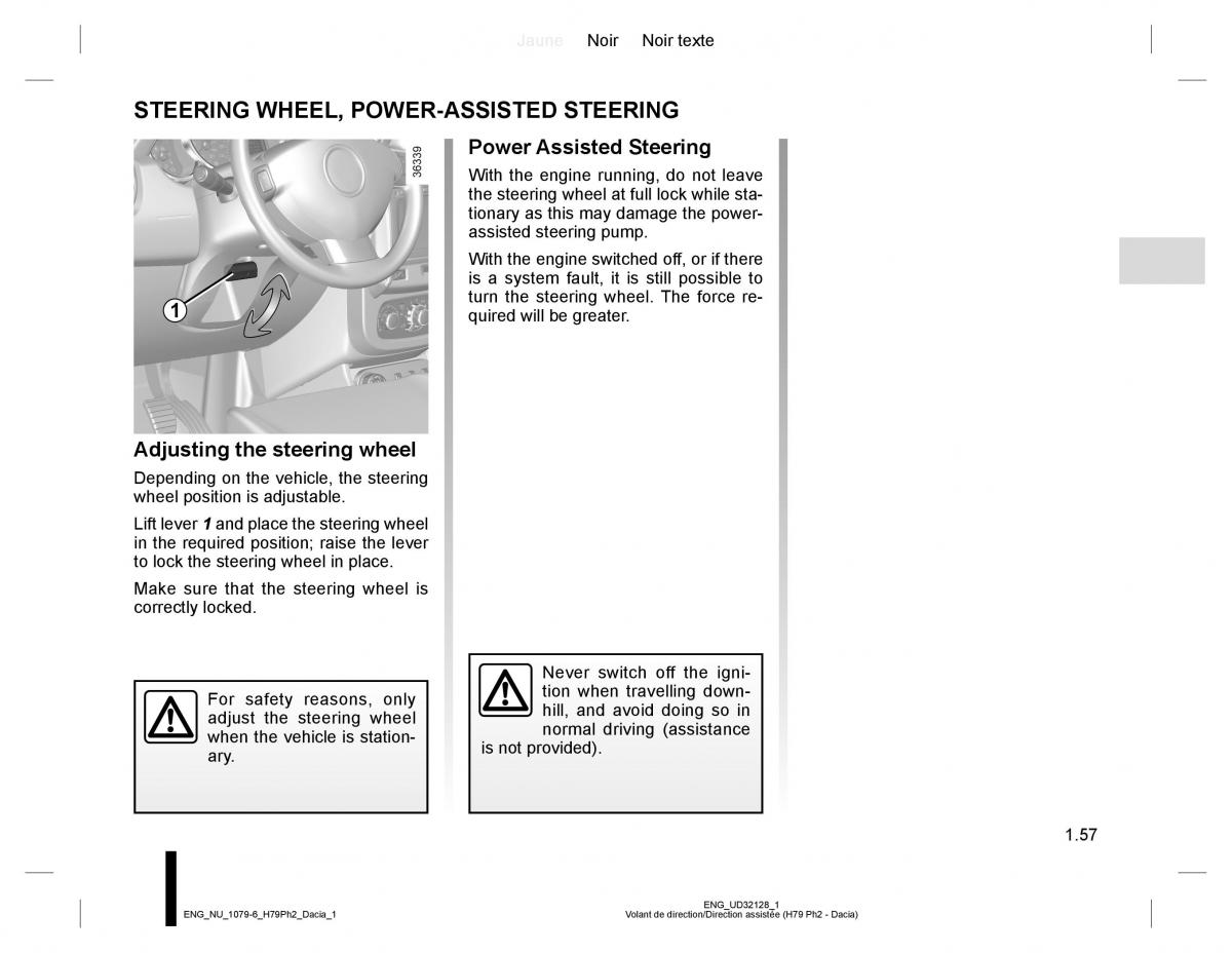 Dacia Duster owners manual / page 61