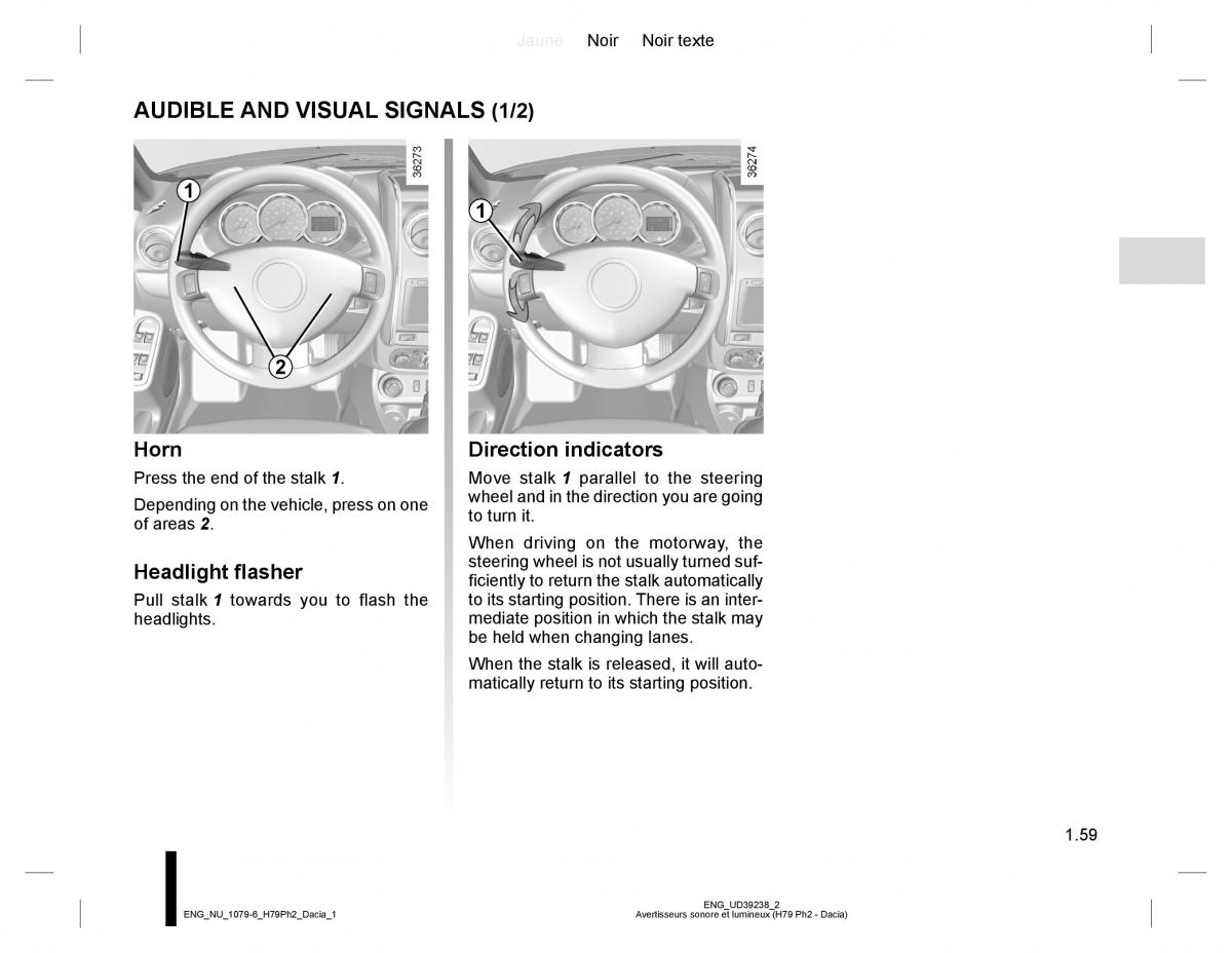 Dacia Duster owners manual / page 63