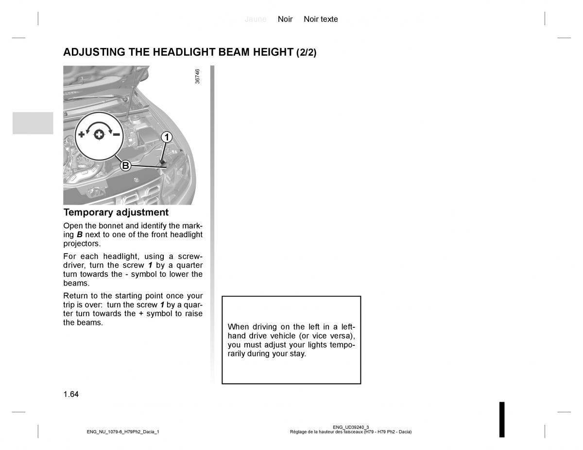 Dacia Duster owners manual / page 68