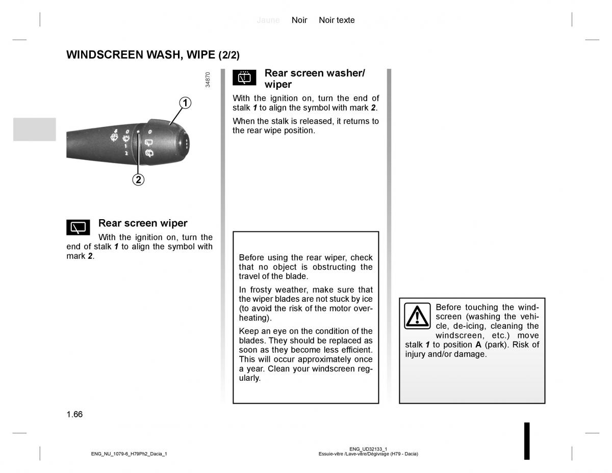 Dacia Duster owners manual / page 70