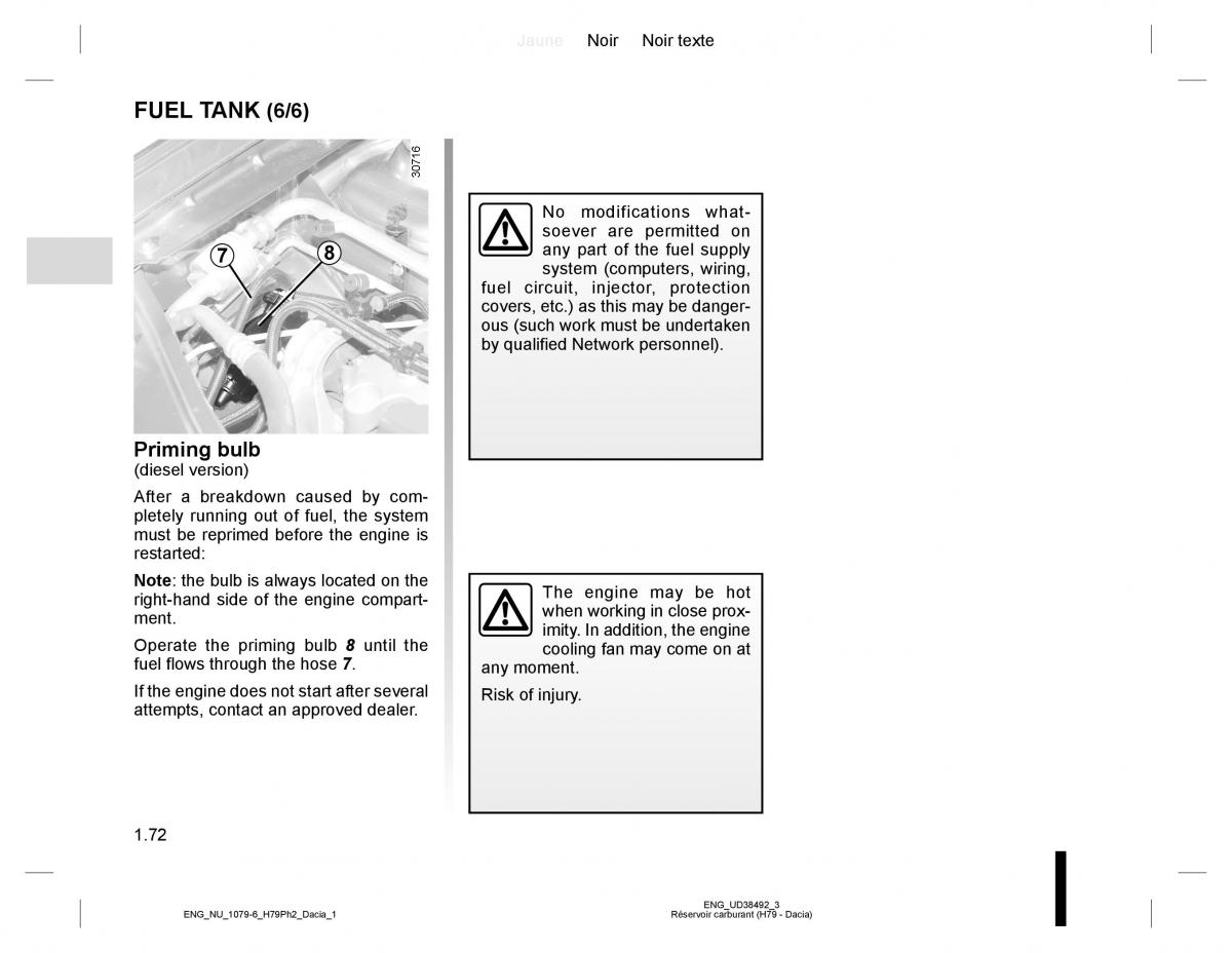 Dacia Duster owners manual / page 76