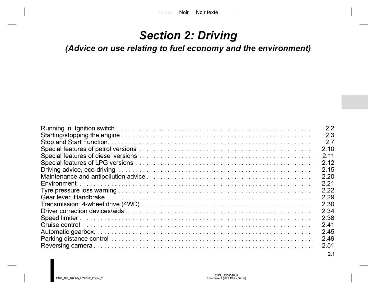 Dacia Duster owners manual / page 77