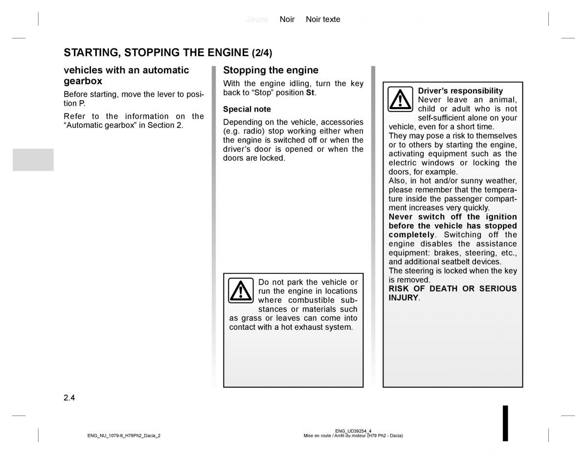 Dacia Duster owners manual / page 80