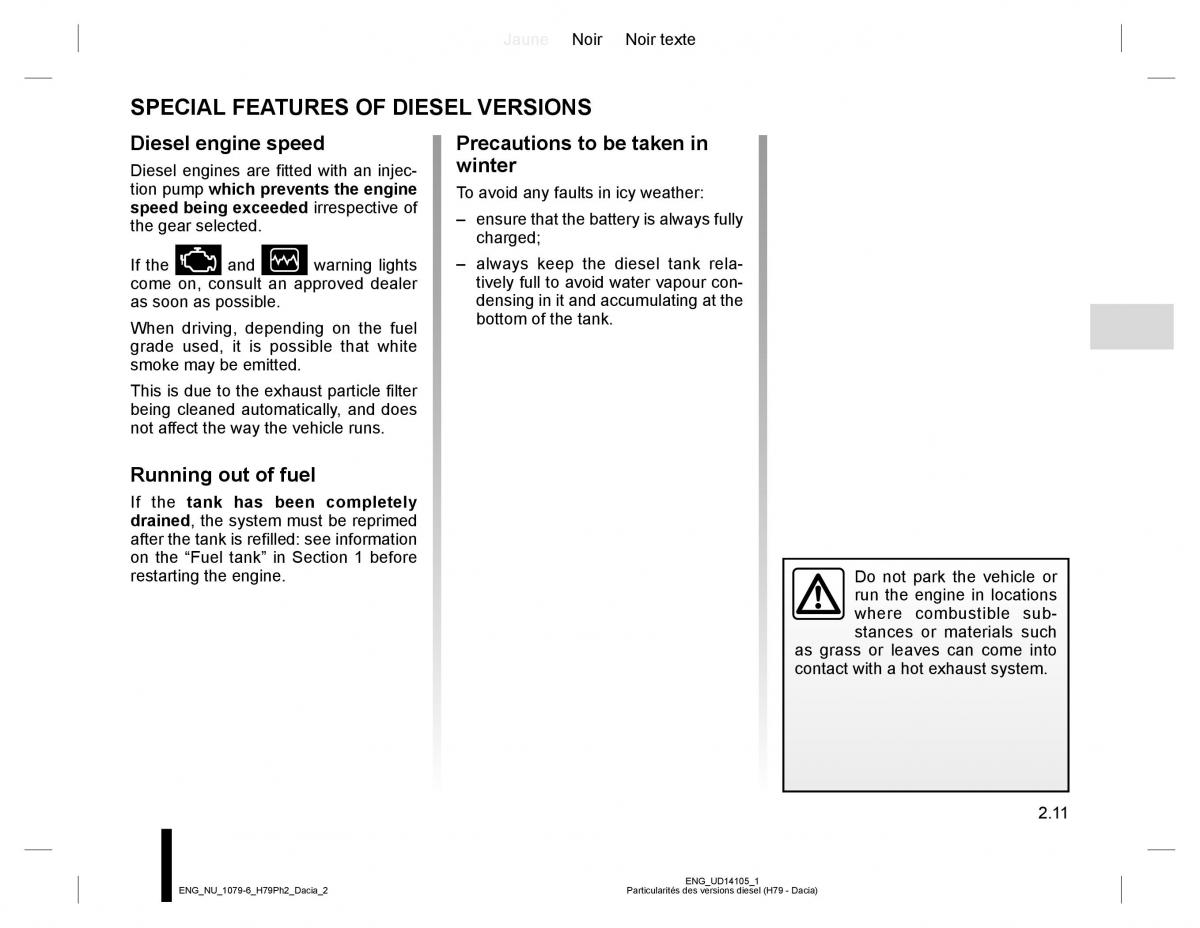 Dacia Duster owners manual / page 87