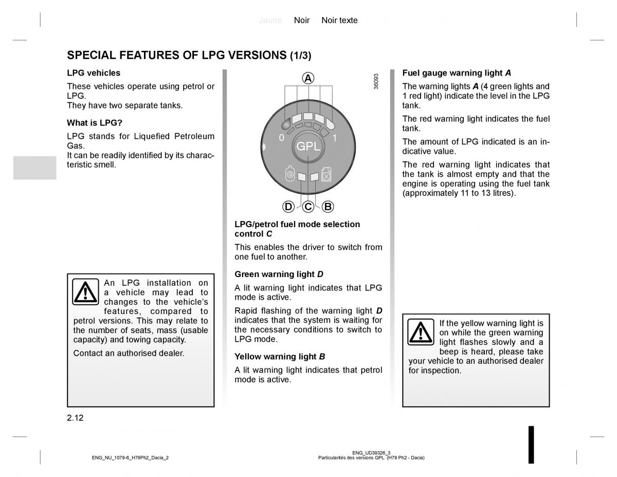 Dacia Duster owners manual / page 88