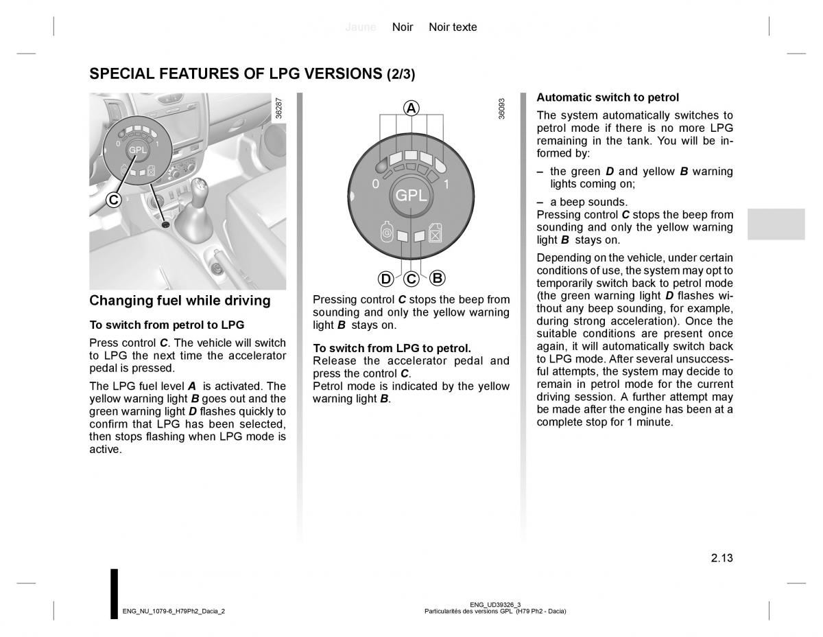 Dacia Duster owners manual / page 89