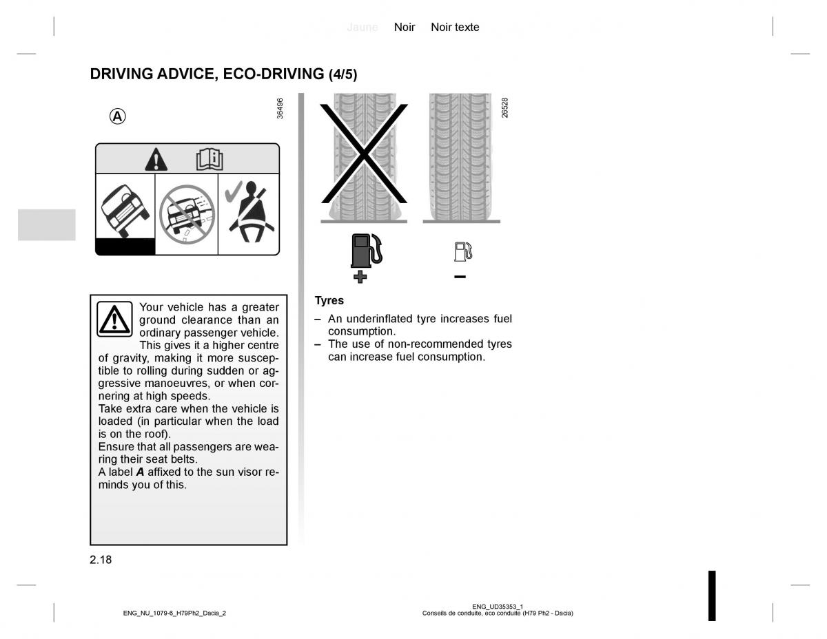 Dacia Duster owners manual / page 94