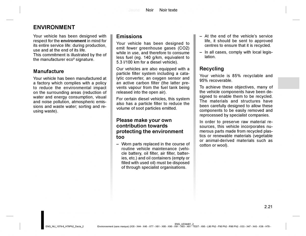 Dacia Duster owners manual / page 97