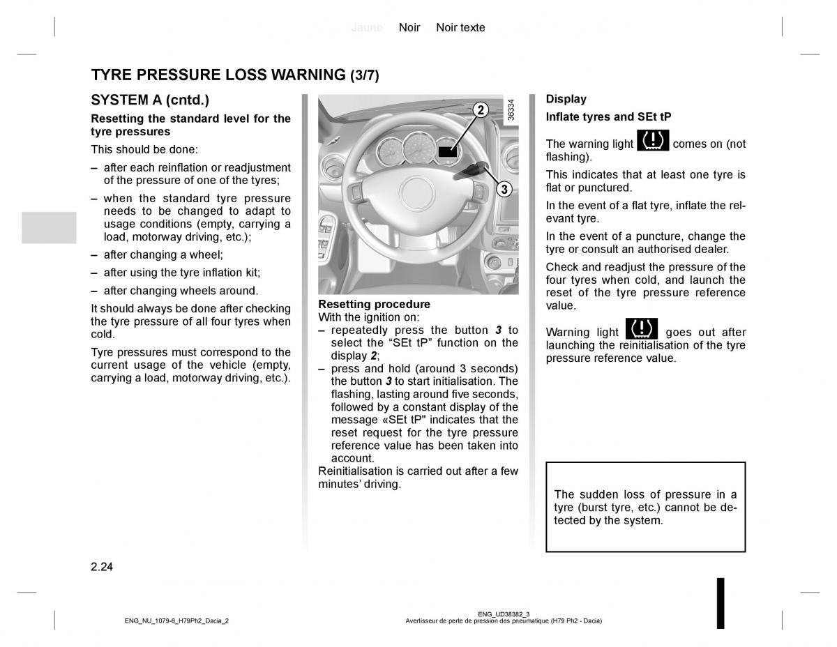 Dacia Duster owners manual / page 100