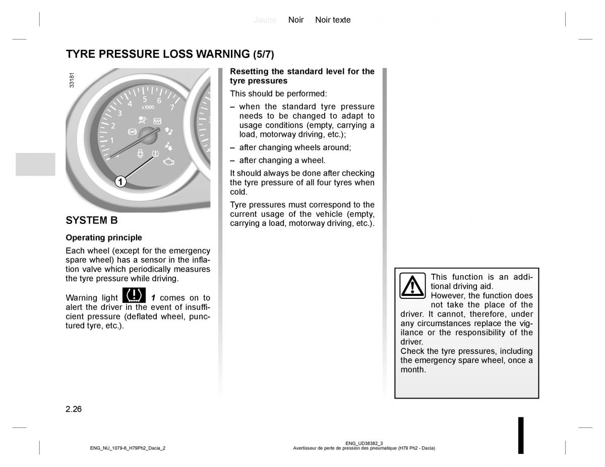 Dacia Duster owners manual / page 102