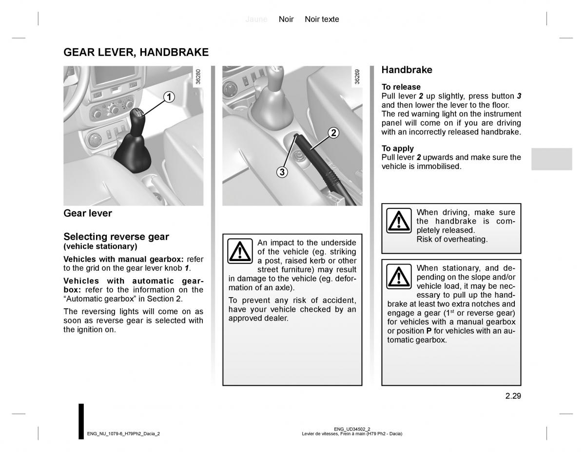 Dacia Duster owners manual / page 105