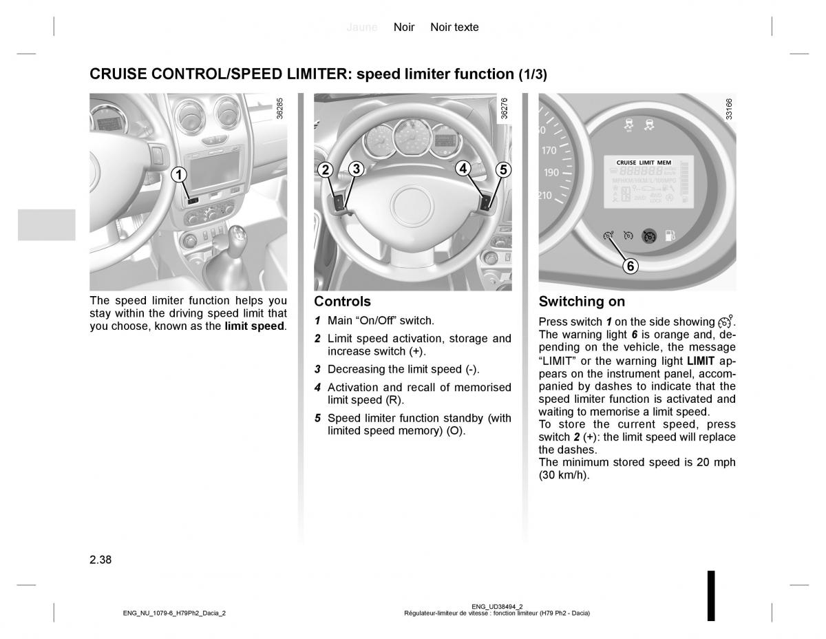 Dacia Duster owners manual / page 114