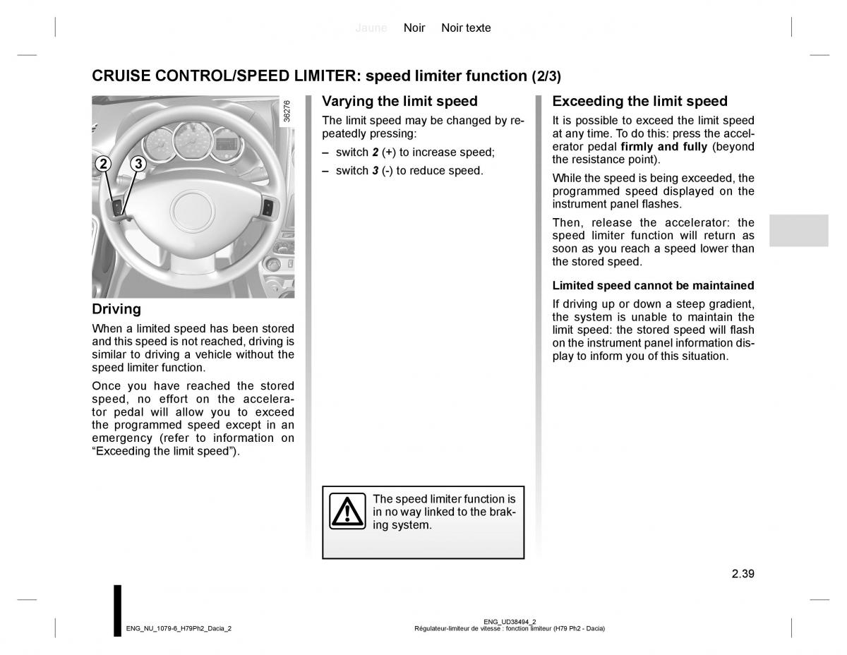 Dacia Duster owners manual / page 115