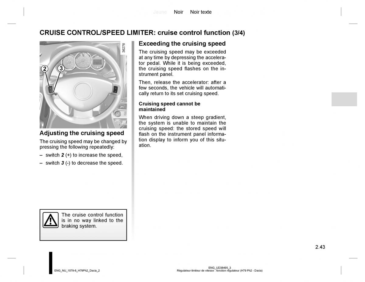 Dacia Duster owners manual / page 119