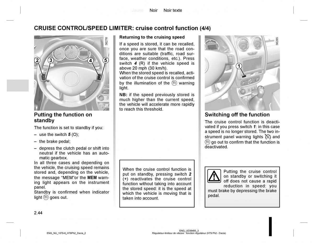 Dacia Duster owners manual / page 120