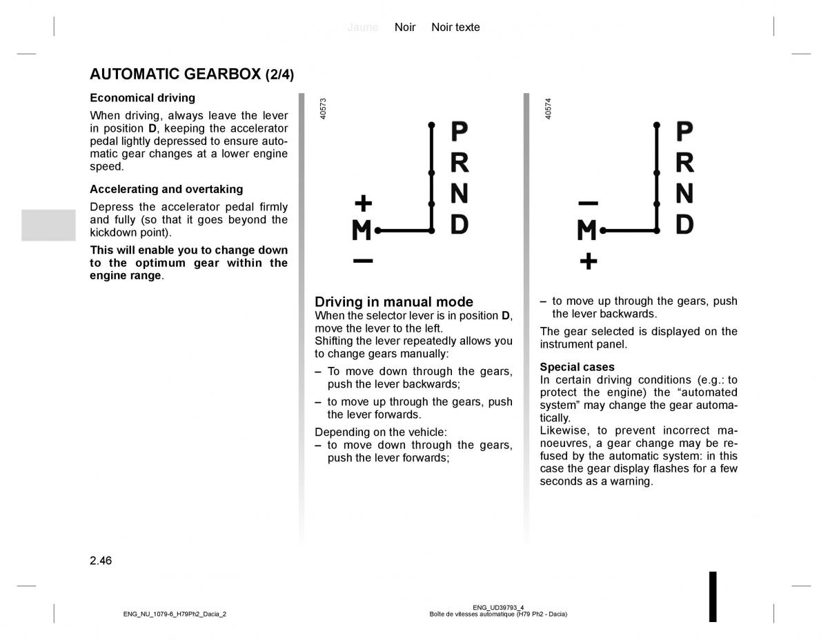 Dacia Duster owners manual / page 122