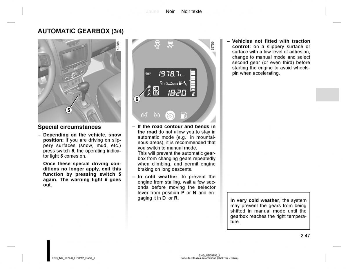 Dacia Duster owners manual / page 123