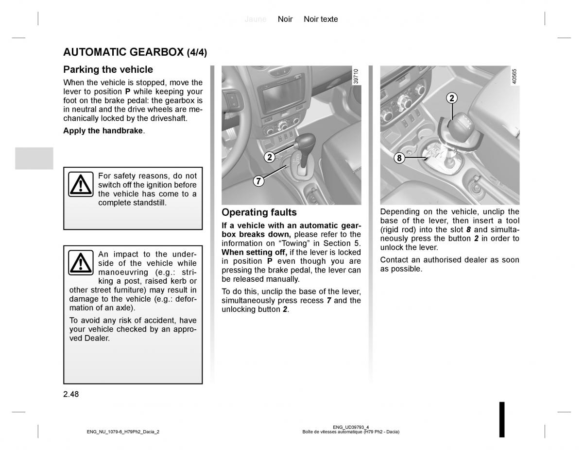 Dacia Duster owners manual / page 124