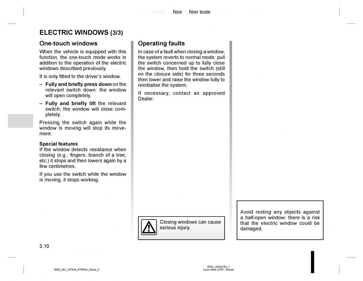 Dacia Duster owners manual / page 138