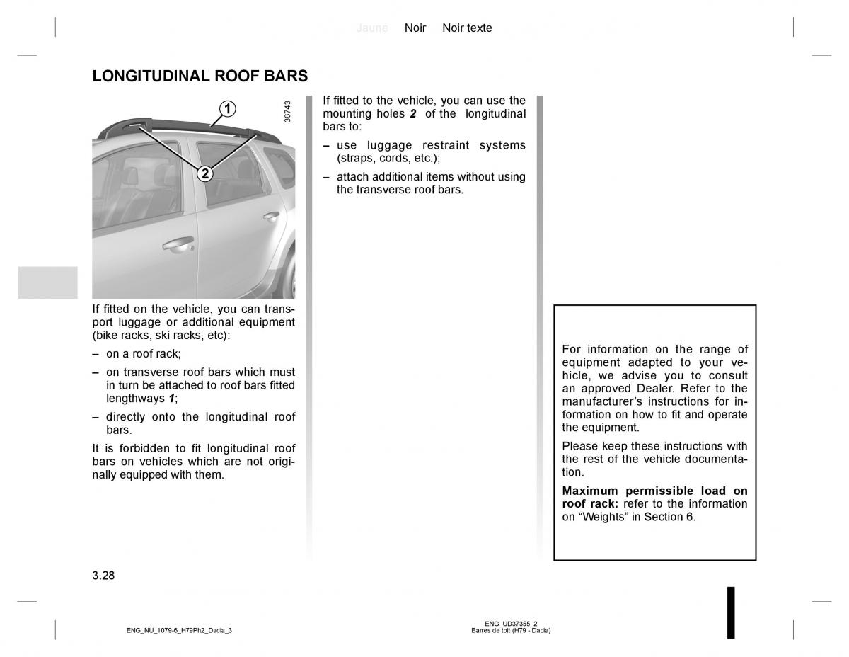 Dacia Duster owners manual / page 156