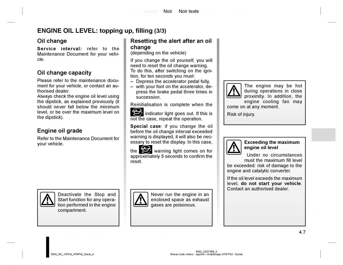 Dacia Duster owners manual / page 165