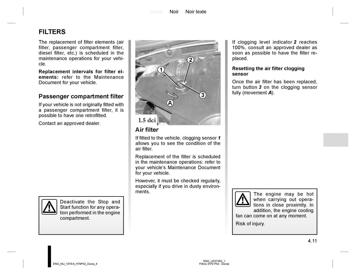 Dacia Duster owners manual / page 169