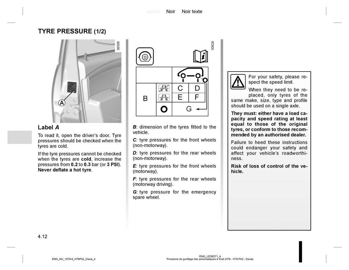 Dacia Duster owners manual / page 170