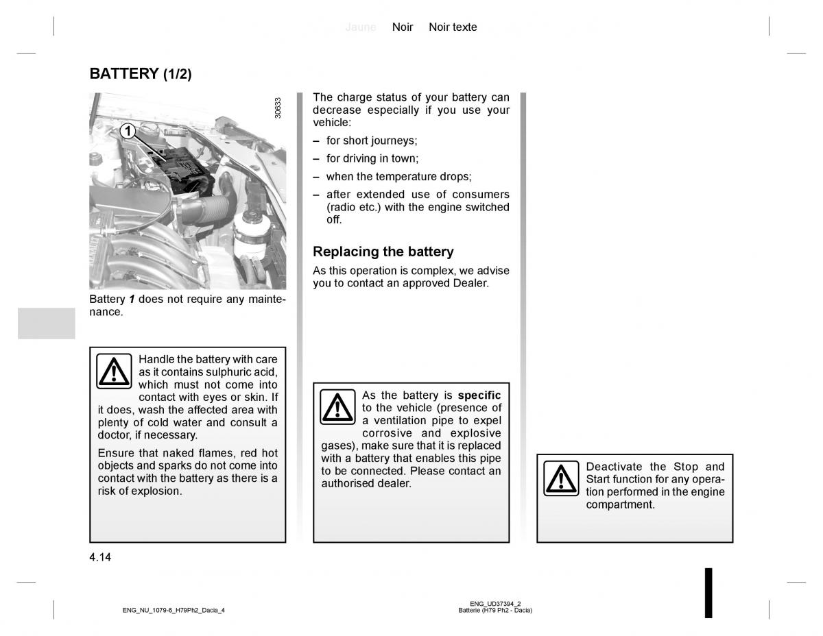 Dacia Duster owners manual / page 172