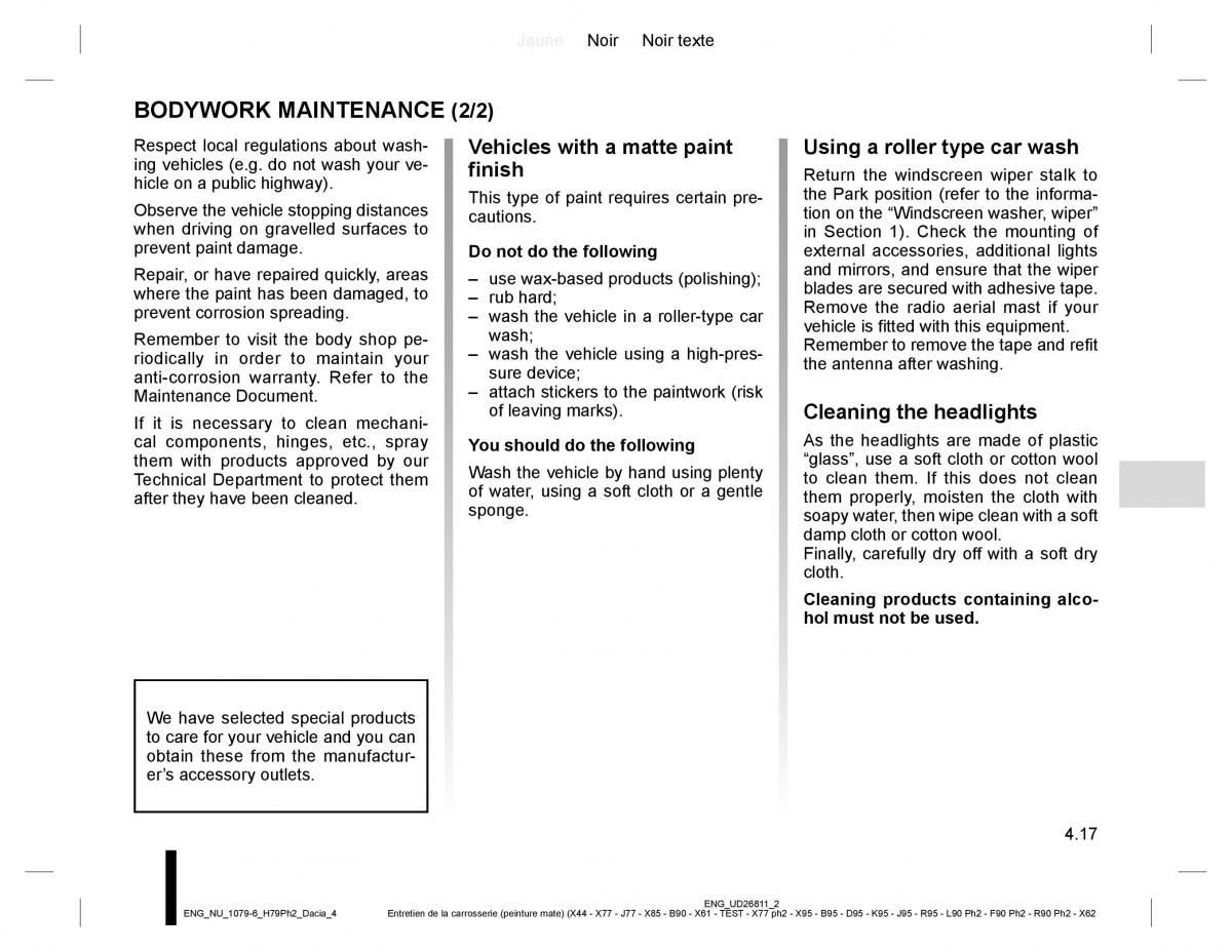 Dacia Duster owners manual / page 175