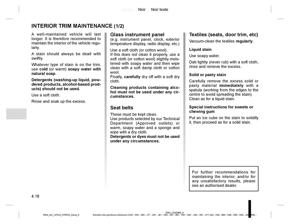 Dacia Duster owners manual / page 176