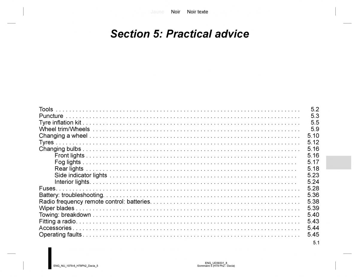 Dacia Duster owners manual / page 179