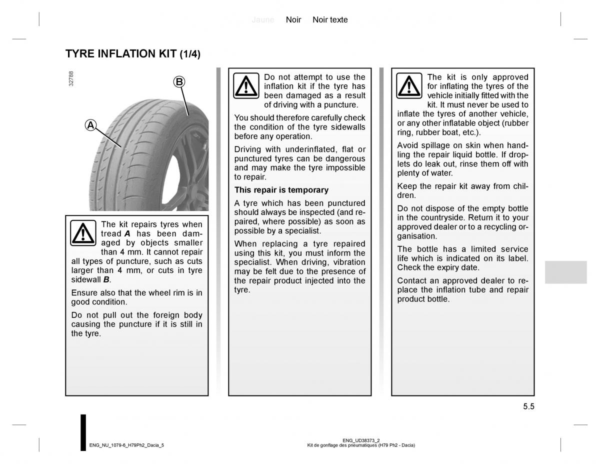 Dacia Duster owners manual / page 183