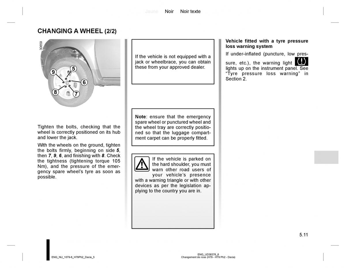 Dacia Duster owners manual / page 189