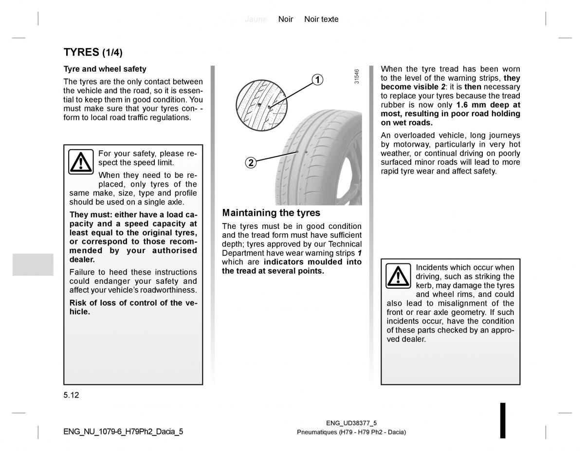 Dacia Duster owners manual / page 190