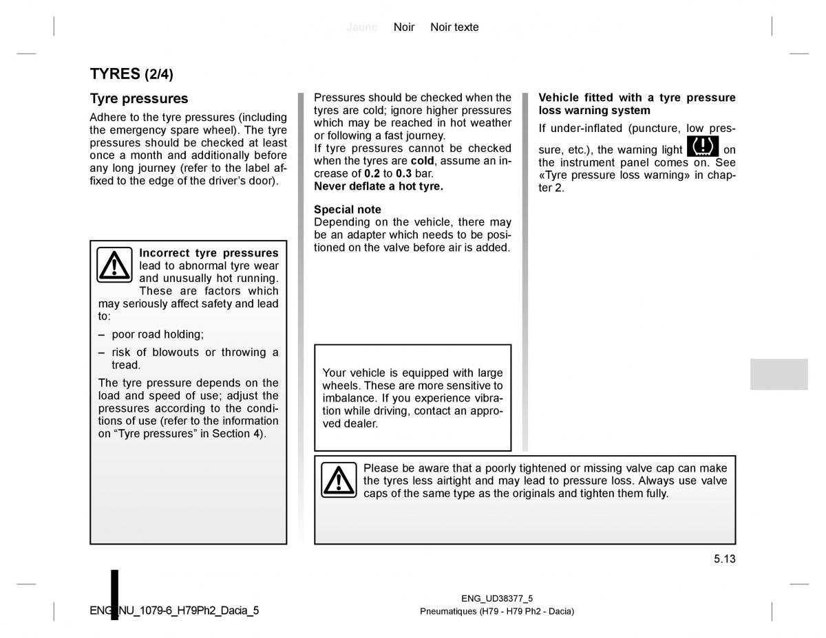 Dacia Duster owners manual / page 191