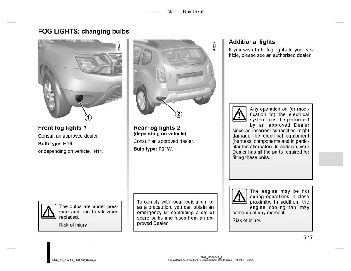 Dacia Duster owners manual / page 195