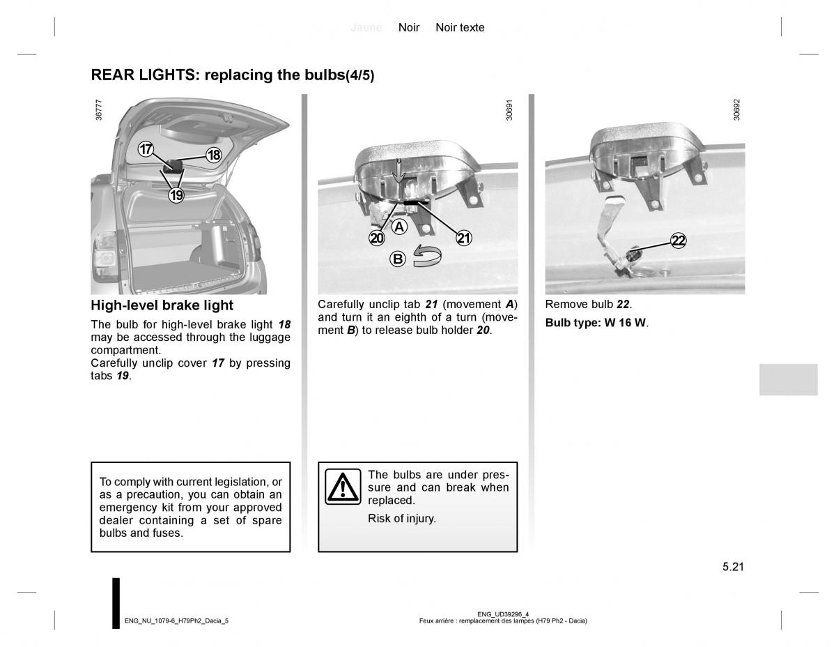 Dacia Duster owners manual / page 199