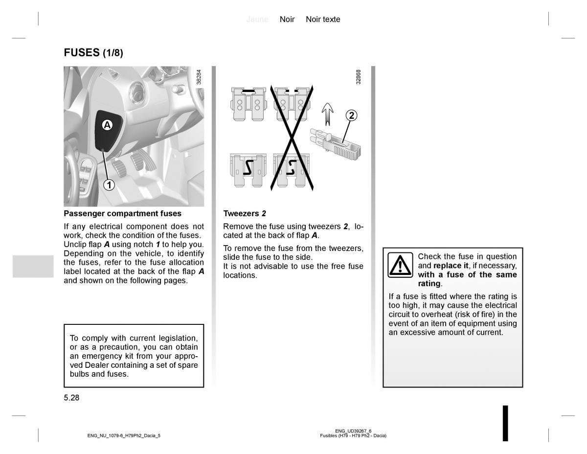 Dacia Duster owners manual / page 206