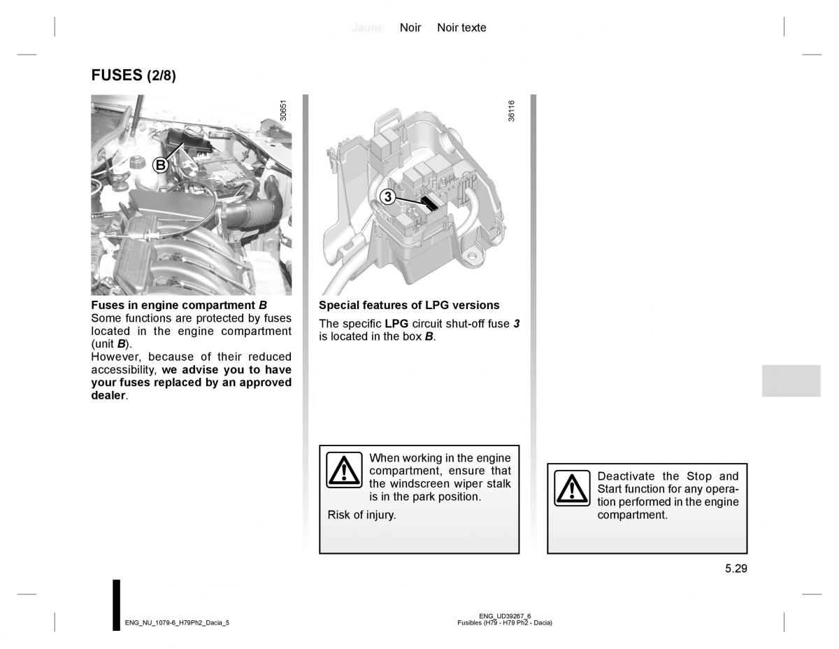 Dacia Duster owners manual / page 207