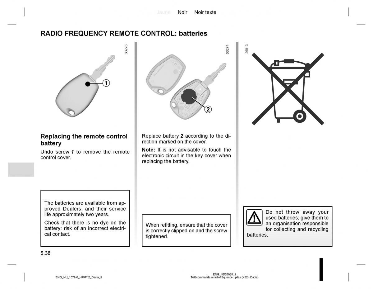 Dacia Duster owners manual / page 216