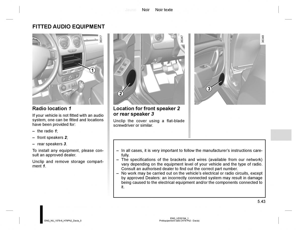 Dacia Duster owners manual / page 221