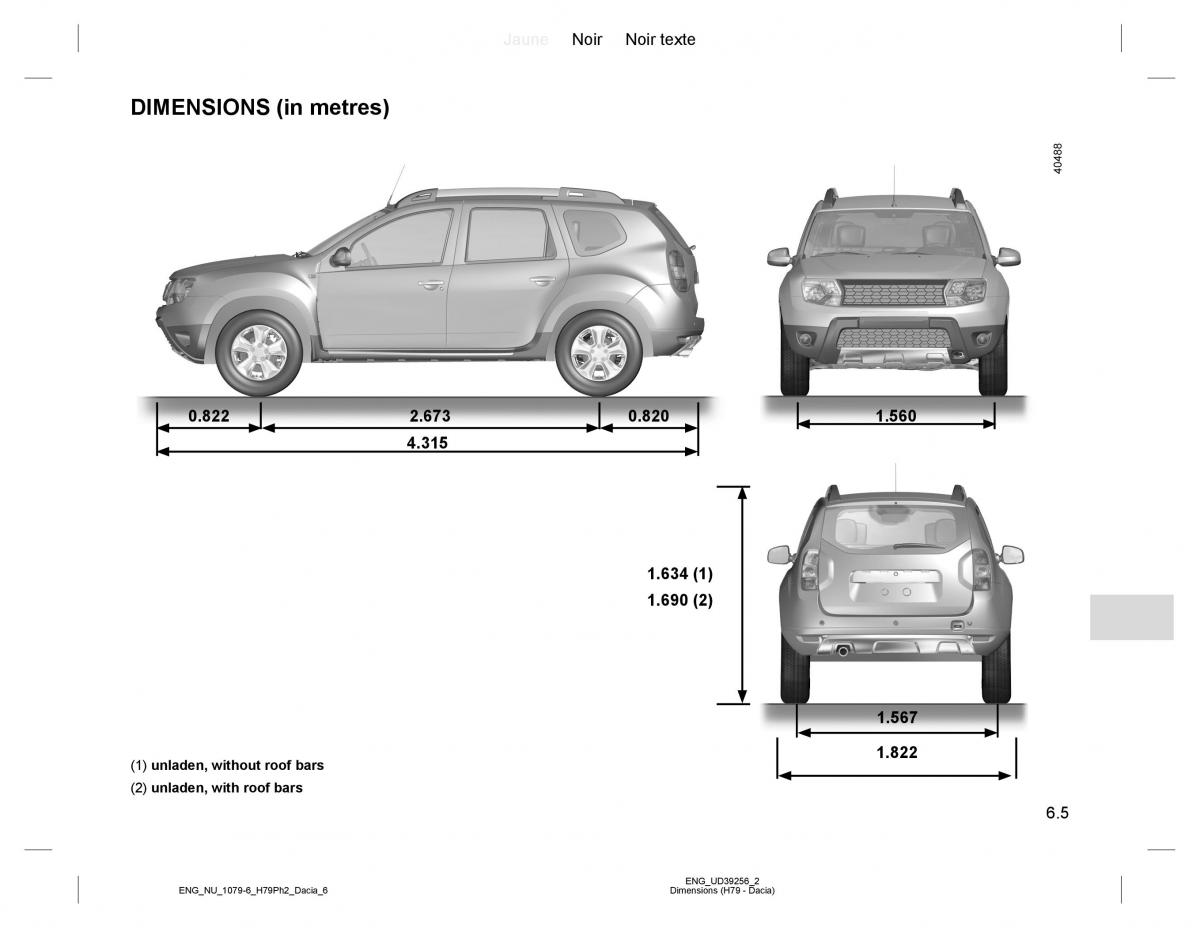 Dacia Duster owners manual / page 233