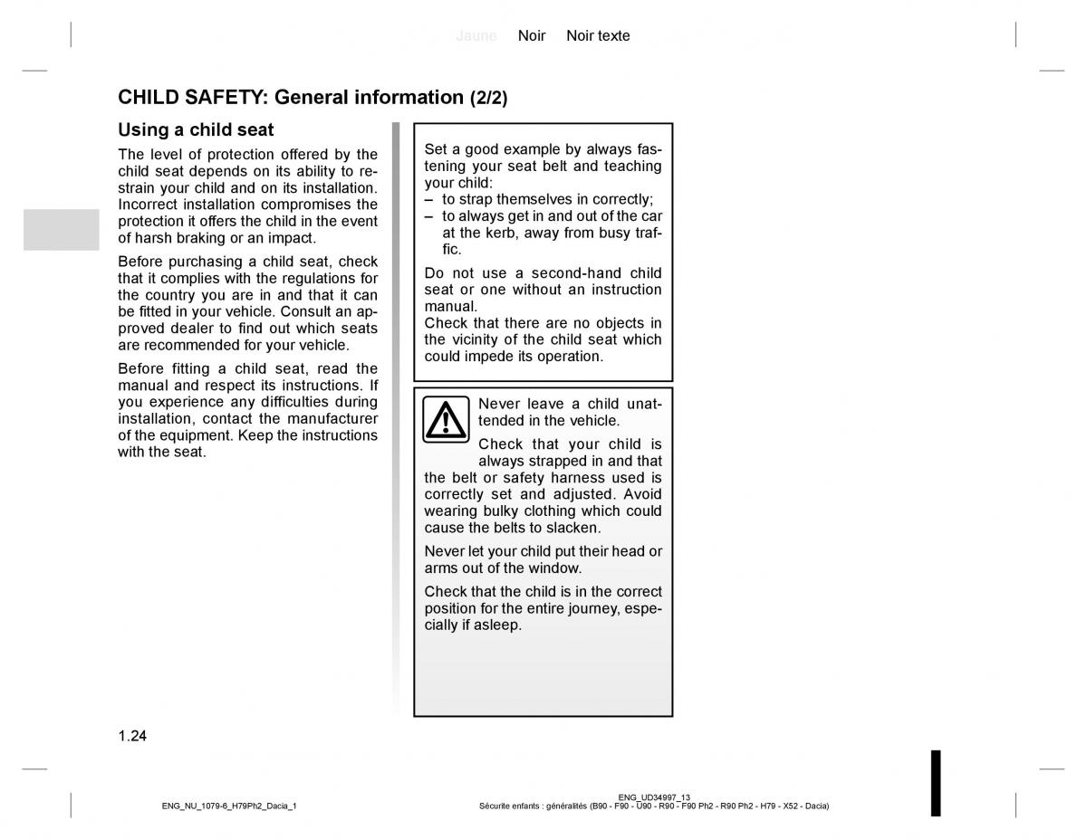 Dacia Duster owners manual / page 28