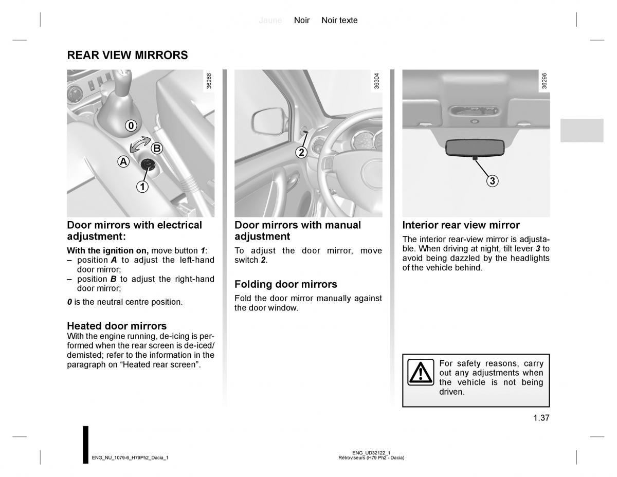 Dacia Duster owners manual / page 41