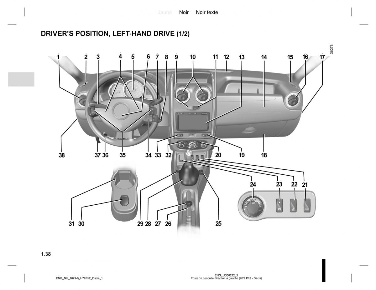 Dacia Duster owners manual / page 42